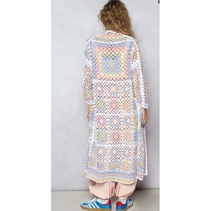 Multicolor Crochet Long Sweater